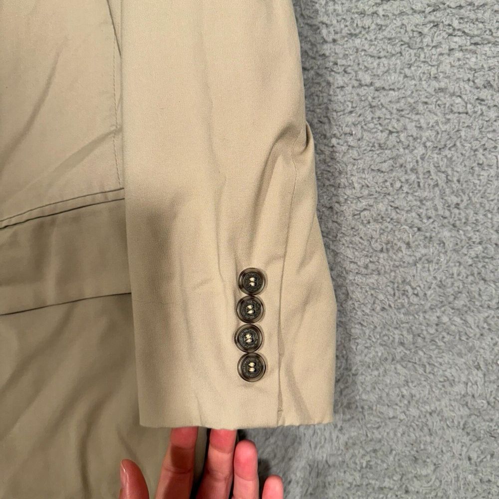 L.L. Bean Mens Suit Jacket Size 40R Beige Lined Pocketed Two Buttons USA - Picture 8 of 11